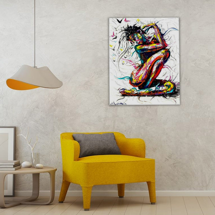 Abstract colorful woman