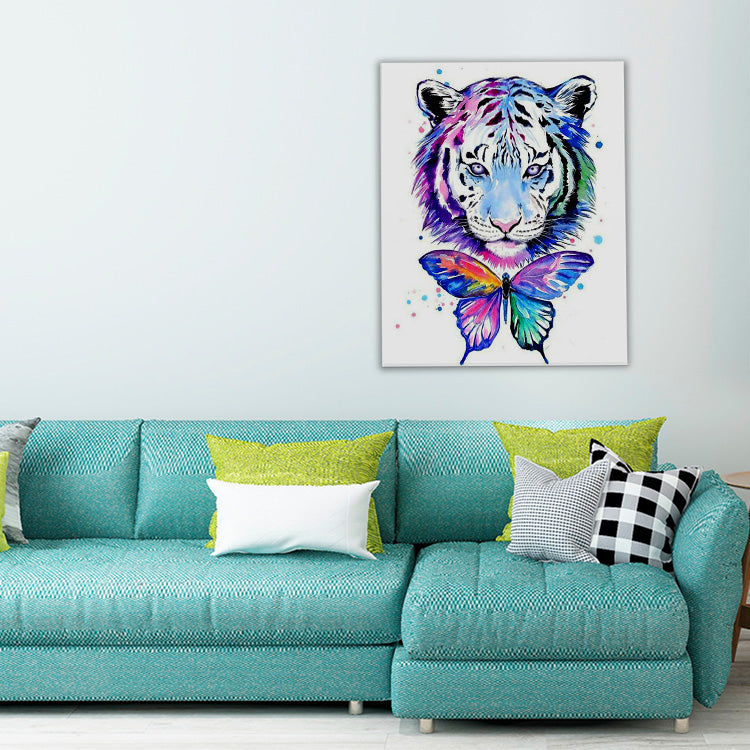 Abstract tiger and butterfly