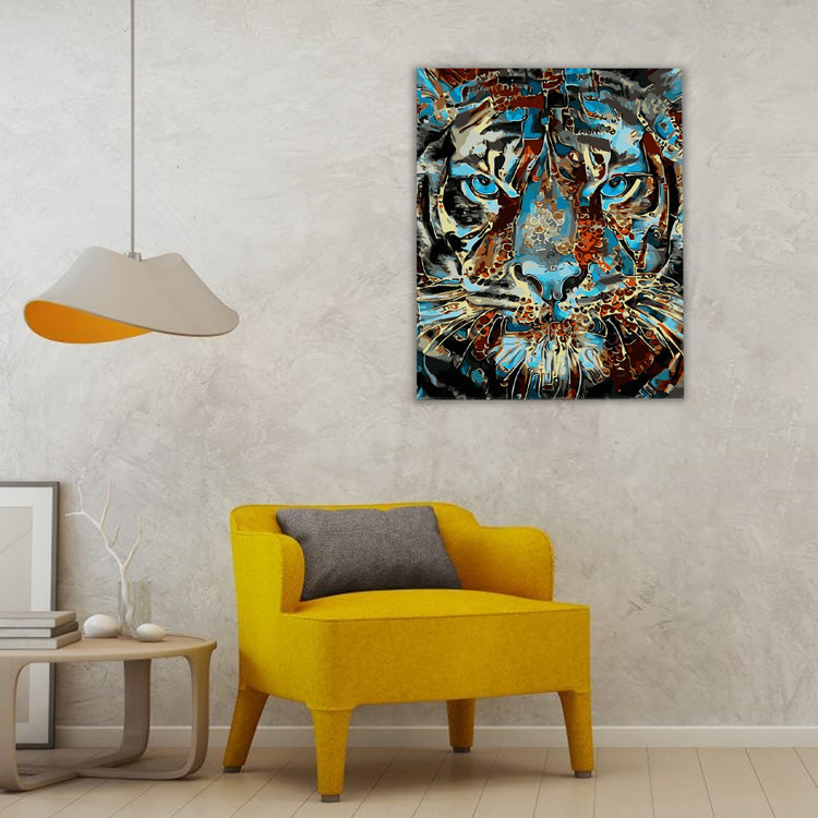 Acrylic tiger painting