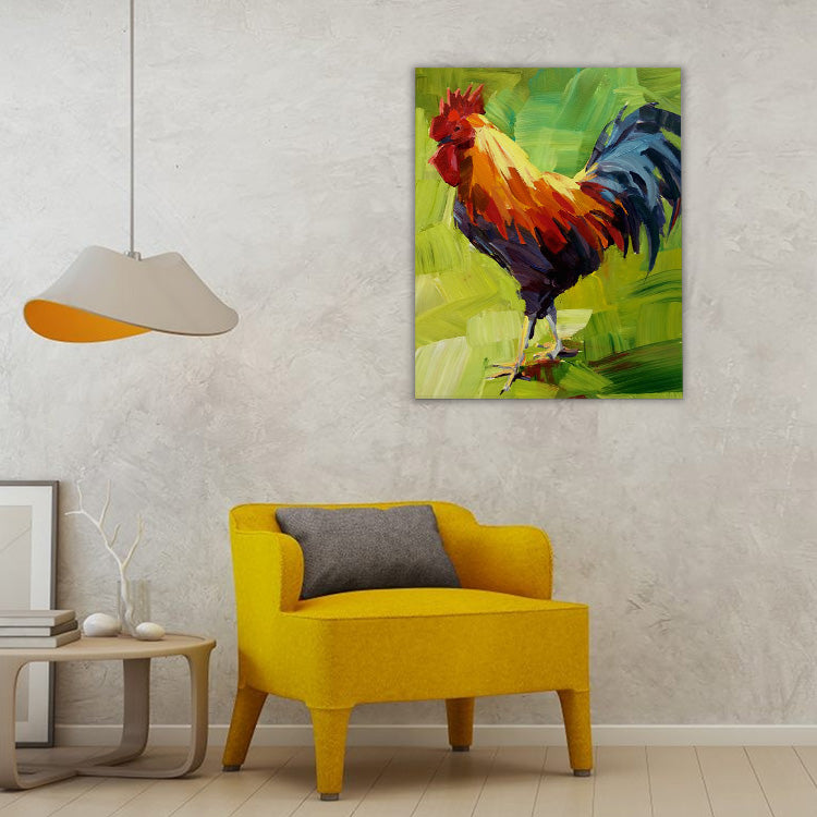 Acrylic rooster painting