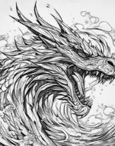 drawing of a dragon head​