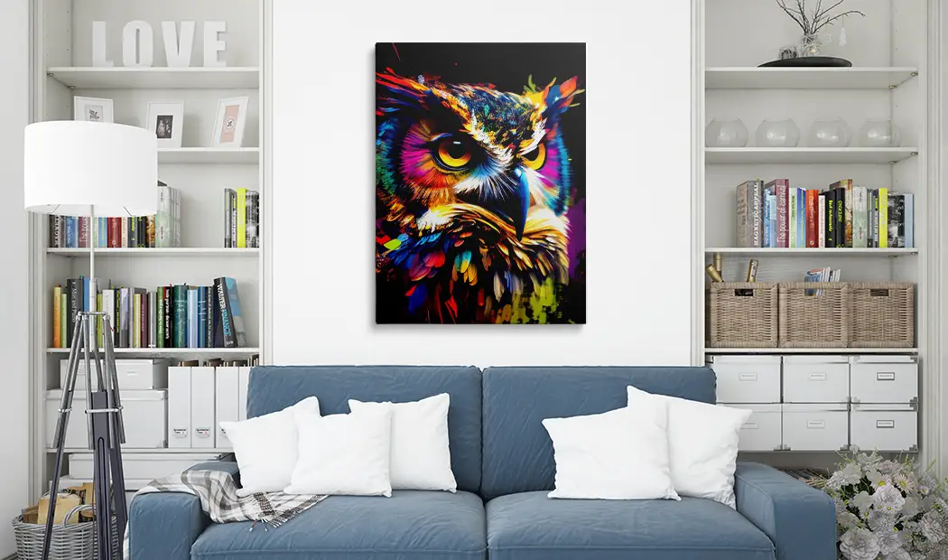 abstract owl painting