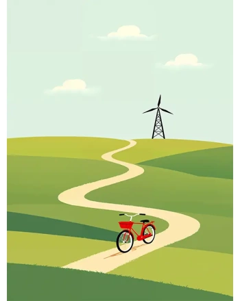 Beautiful minimalist windmill