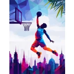 Dynamic basketball dunk