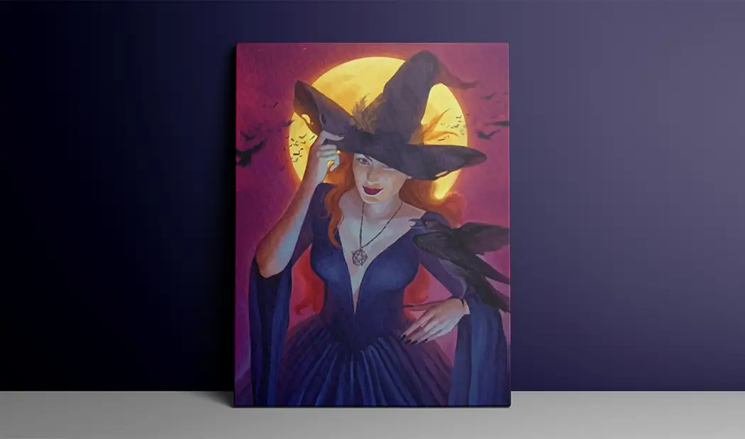 Witch Halloween paint by numbers