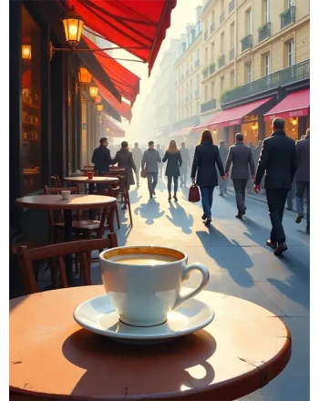 Painting of cup of coffee
