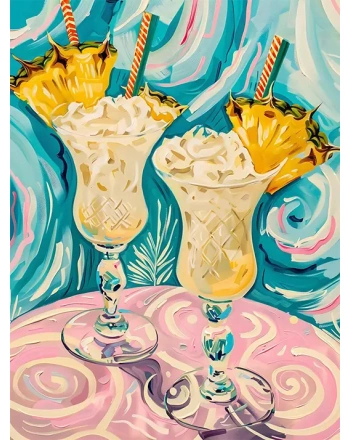 Painting of two glasses