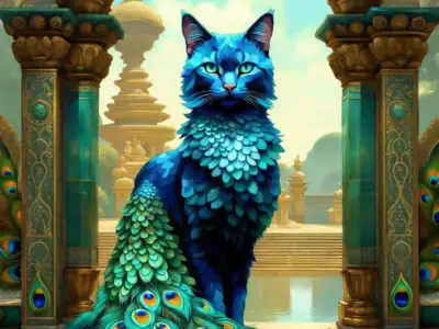 Peacock cat