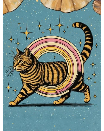 Retro Tabby Cat