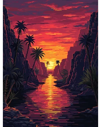 River rock landscape