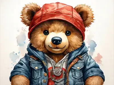 Teddy bear painting