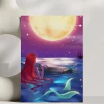 Mermaid and moon painting