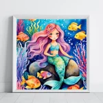 Mermaid water painting