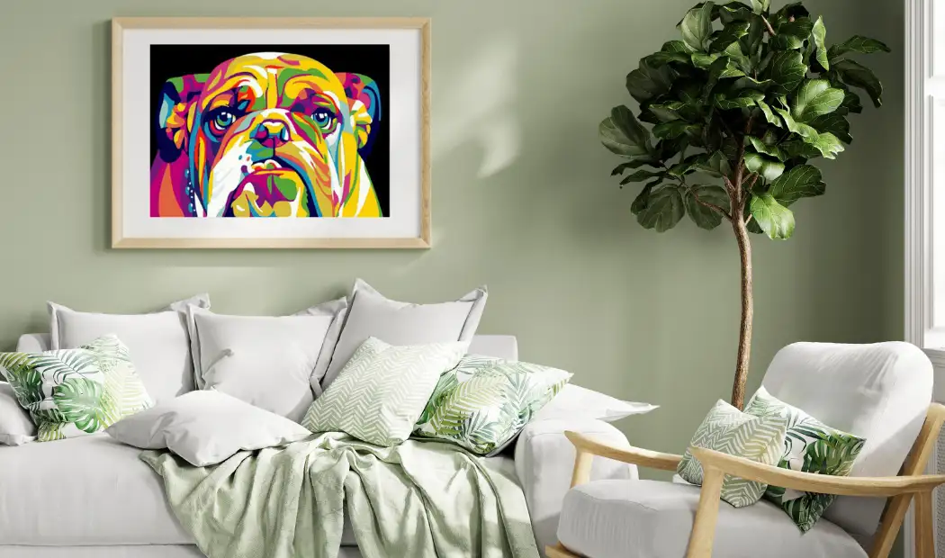 Abstract Dog Painting