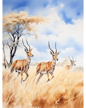 Watercolor wildlife animal