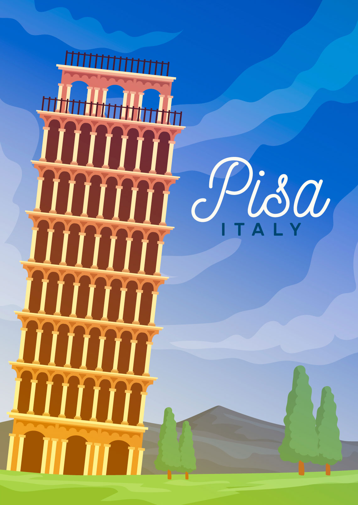 Travel poster pisa