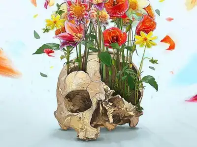 skull flowers